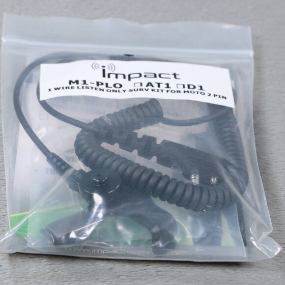Impact M1-PLO 1-Wire Listen-Only Surveillance Earpiece Kit for Motorola 2-Pin - Picture 13 of 13